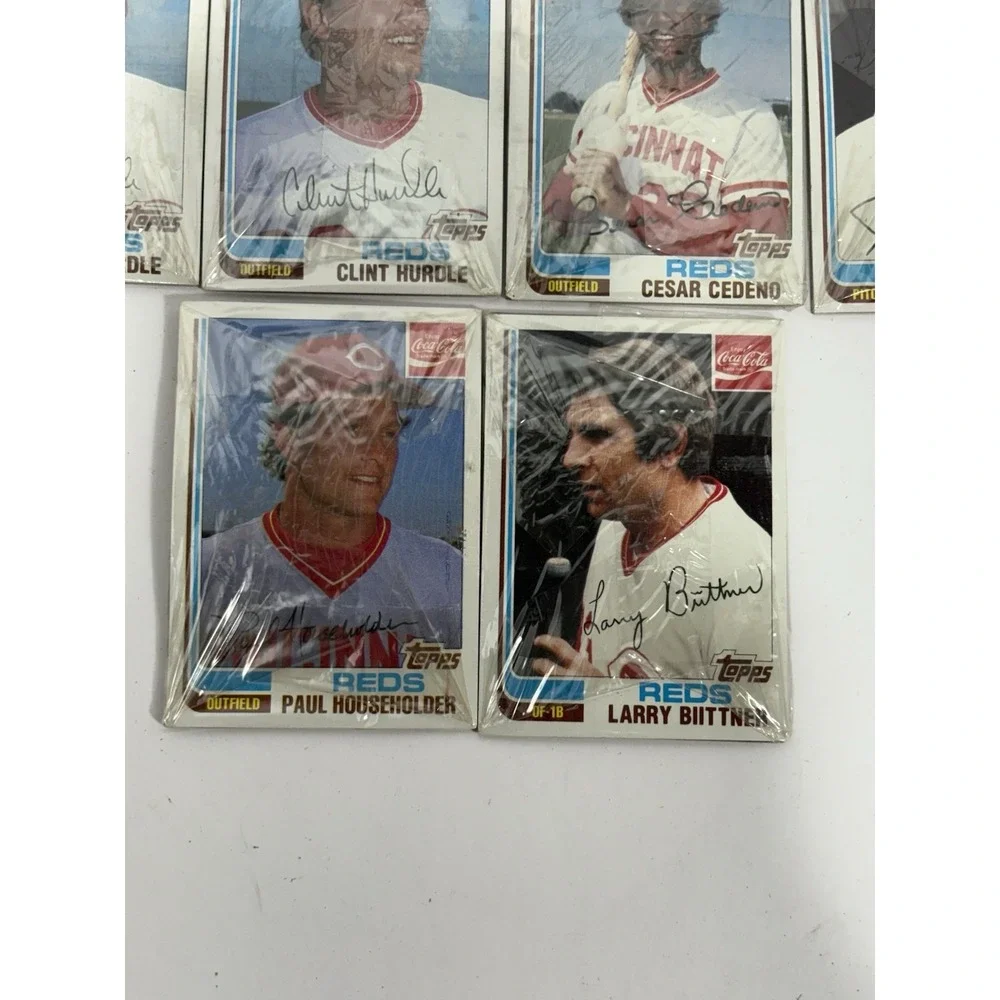 1982 TOPPS COKE COCA-COLA Lot Of 10 Cards CINCINNATI REDS Players Lot #5‎